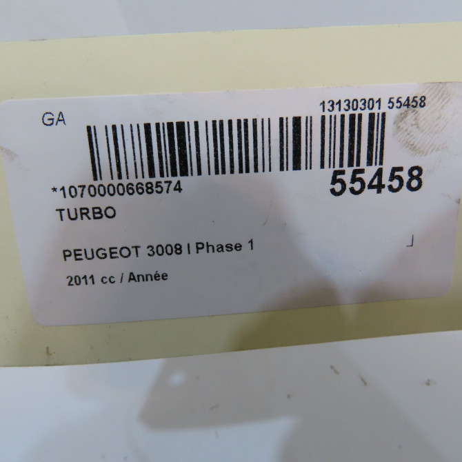 Turbo occasion PEUGEOT 3008 I Phase 1 04-2009->12-2013 375P7 6
