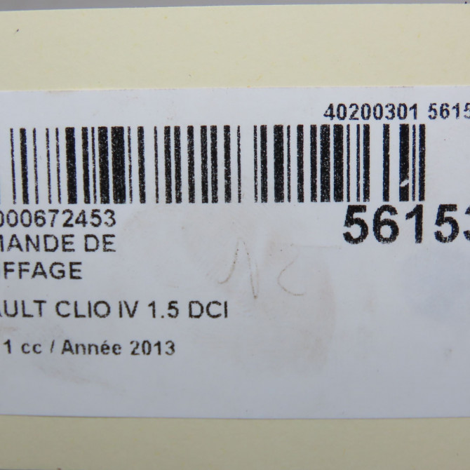 Commande de chauffage occasion RENAULT CLIO IV Phase 1 07-2012->... 1.5 DCI 90ch 275101687R 6