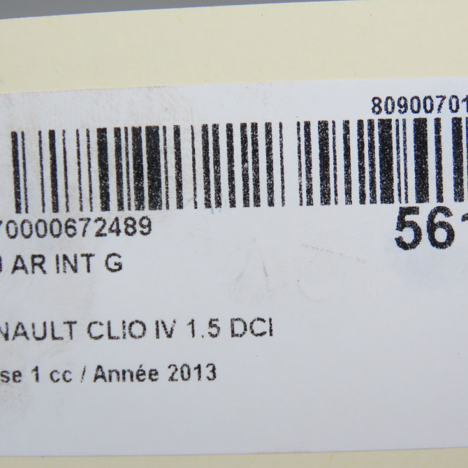 Feu arrière interieur gauche occasion RENAULT CLIO IV Phase 1 07-2012->... 1.5 DCI 90ch 265552424R 4