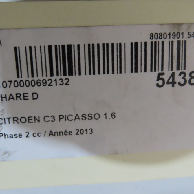 Phare droit occasion CITROEN C3 PICASSO Phase 2 09-2012->... 1.6 HDI 90ch 6206N5 7
