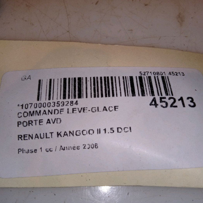 Commande lève-glace porte avant droite occasion RENAULT KANGOO II Phase 1 01-2008->03-2013 1.5 DCI 85ch 8200476809 4