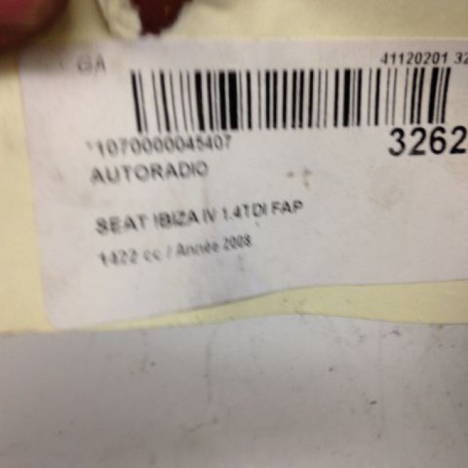 Autoradio occasion SEAT IBIZA IV Phase 1 05-2008->01-2012 1.4 TDI 80ch 6