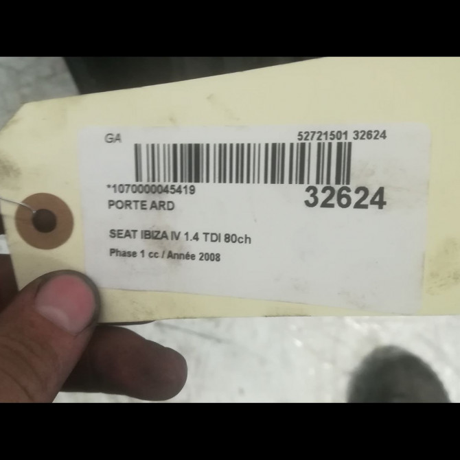 Porte arrière droite occasion SEAT IBIZA IV Phase 1 05-2008->01-2012 1.4 TDI 80ch 6J4833056 3