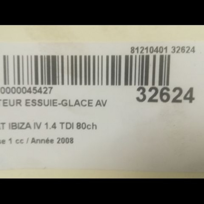 Moteur essuie-glace avant occasion SEAT IBIZA IV Phase 1 05-2008->01-2012 1.4 TDI 80ch 6R1955119 3
