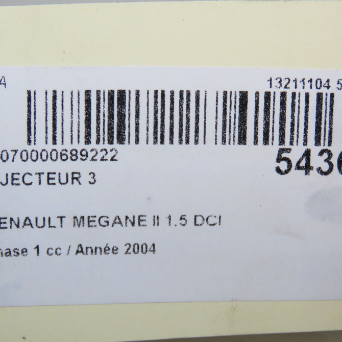 occasion RENAULT MEGANE II Phase 1 09-2003->12-2005 1.5 DCI 100ch 166009384R 5