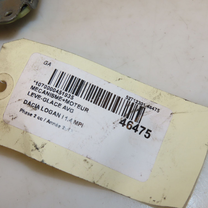 Mecanisme+moteur leve-glace avg occasion DACIA LOGAN I Phase 2 07-2008->12-2012 1.4 MPI 8200901099 4