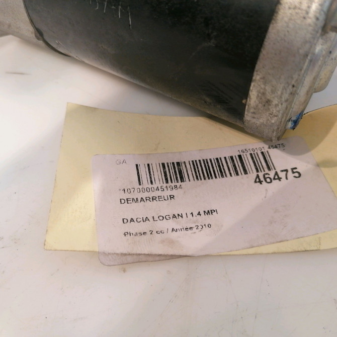 Démarreur occasion DACIA LOGAN I Phase 2 07-2008->12-2012 1.4 MPI 8200584664 6