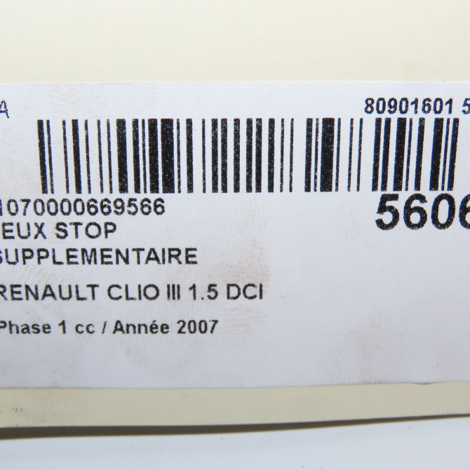 Feux stop supplementaire occasion RENAULT CLIO III Phase 1 09-2005->03-2009 1.5 DCI 70ch 8200245578 5