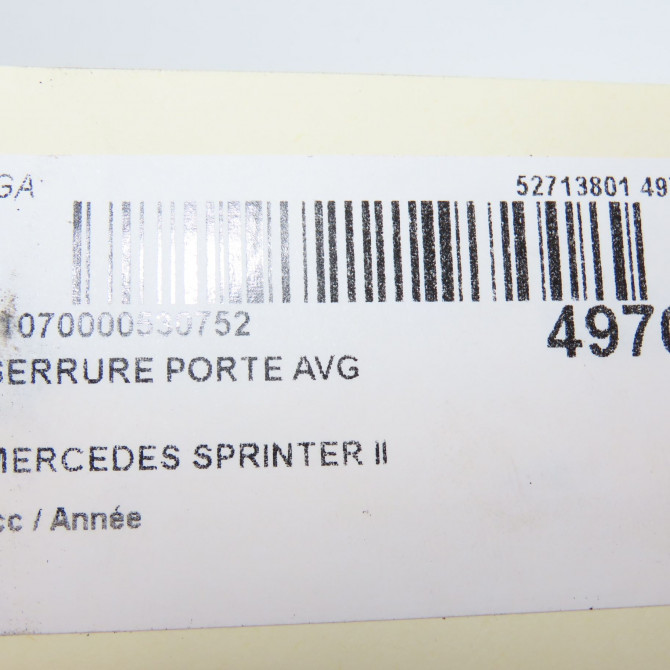 Serrure porte avg occasion MERCEDES SPRINTER II 9077200000 8