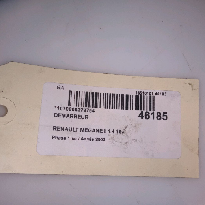 Démarreur occasion RENAULT MEGANE II Phase 1 09-2003->12-2005 1.4 16v 233004003R 4
