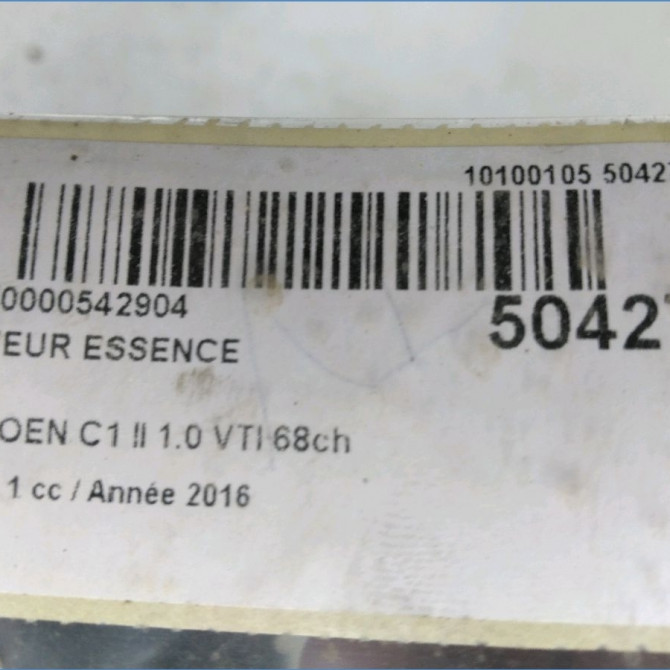 Moteur essence occasion CITROEN C1 II Phase 1 06-2014->... 1.0 VTI 68ch 1631737580 7