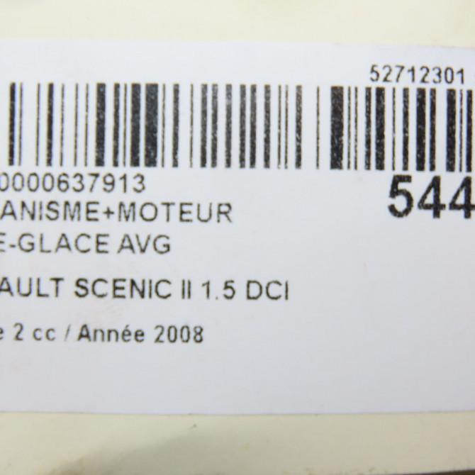 Mecanisme+moteur leve-glace avg occasion RENAULT SCENIC II Phase 2 09-2006->04-2009 1.5 DCI 105ch 8201010937 6
