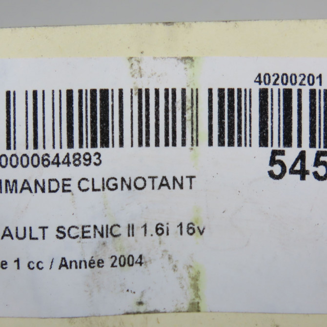 Commande clignotant occasion RENAULT SCENIC II Phase 1 03-2004->09-2006 1.6i 16v 7701060397 5