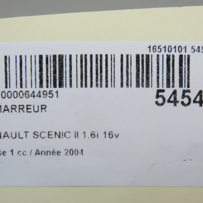 Démarreur occasion RENAULT SCENIC II Phase 1 03-2004->09-2006 1.6i 16v 233004003R 7