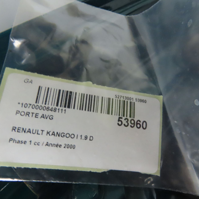 Porte avant gauche occasion RENAULT KANGOO I Phase 1 09-1997->06-2003 1.9 D 65ch 7751471745 5