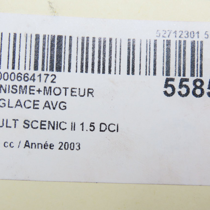 Mecanisme+moteur leve-glace avg occasion RENAULT SCENIC II Phase 1 03-2004->09-2006 1.5 DCI 80ch 8201010937 6