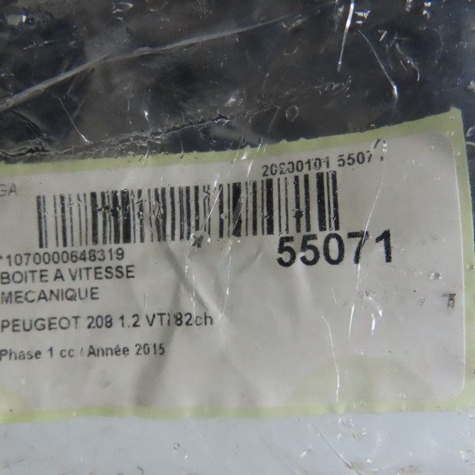 Boîte à vitesse mecanique occasion PEUGEOT 208 208 Phase 1 2012-03-01->2015-09-30 1.2 VTI 82ch 9803846280 6