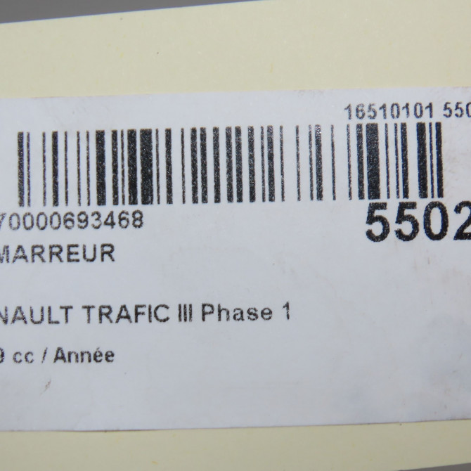 Démarreur occasion RENAULT TRAFIC III Phase 1 06-2014->... 233001791R 7