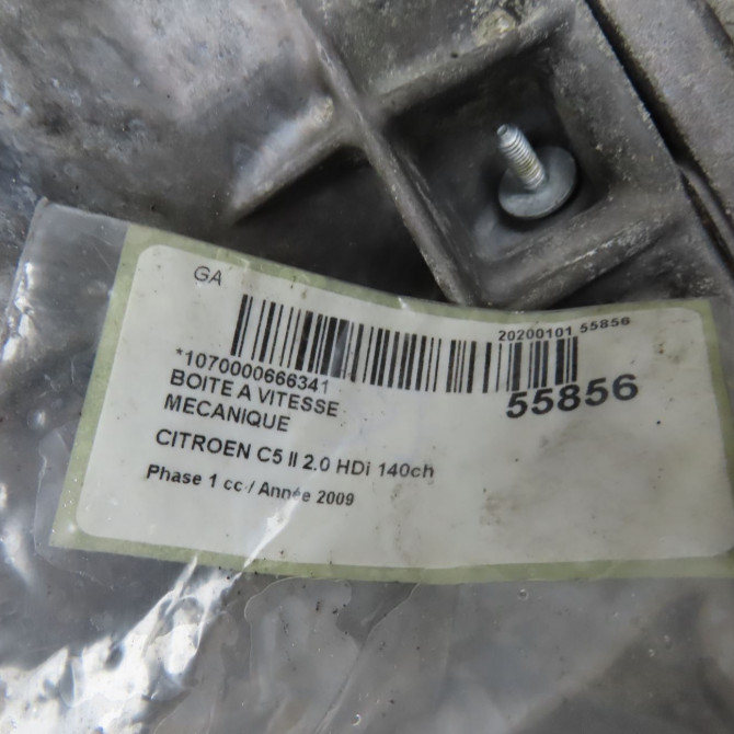 Boîte à vitesse mecanique occasion CITROEN C5 II Phase 1 04-2008->... 2.0 HDi 140ch 1637303080 6