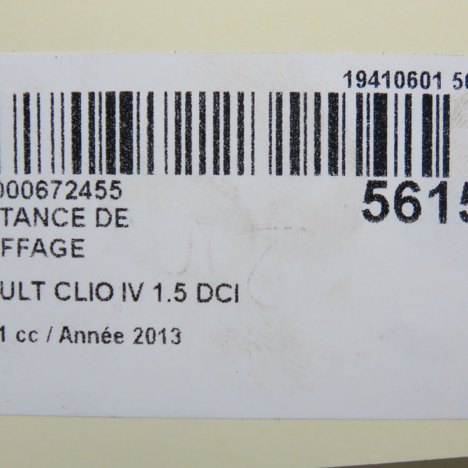 Resistance de chauffage occasion RENAULT CLIO IV Phase 1 07-2012->... 1.5 DCI 90ch 271435467R 5