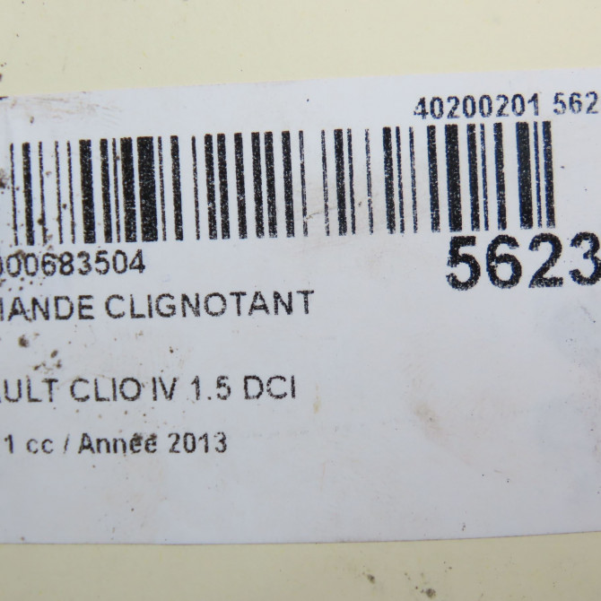 Commande clignotant occasion RENAULT CLIO IV Phase 1 07-2012->... 1.5 DCI 90ch 255401303R 6