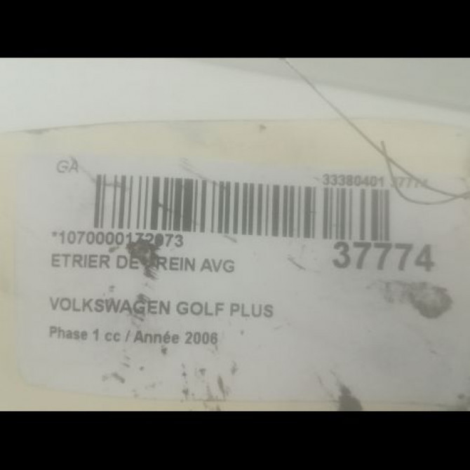 Etrier de frein avant gauche occasion VOLKSWAGEN GOLF V Phase 1 11-2003->10-2008 1.9 TDI 105ch 1K0615123E 3