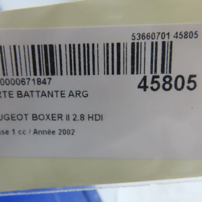 Porte battante arrière gauche occasion PEUGEOT BOXER II Phase 1 02-2002->06-2006 2.8 HDI 127ch 870293 8