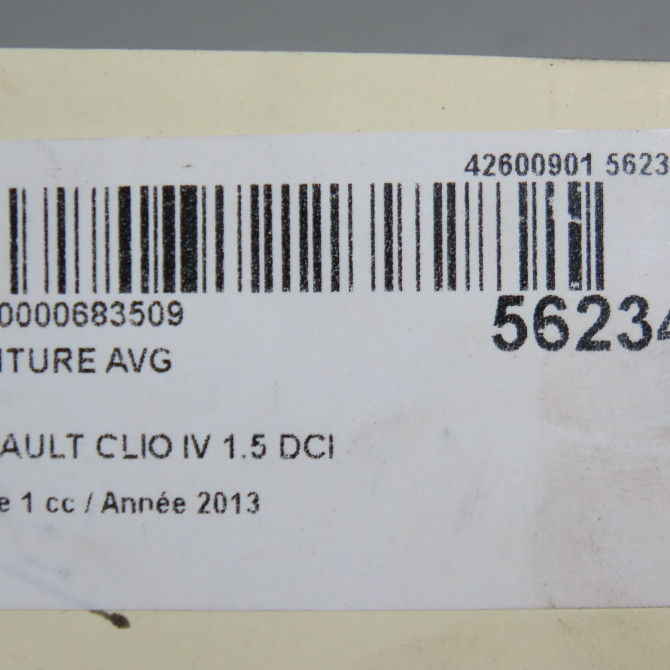 Ceinture avant gauche occasion RENAULT CLIO IV Phase 1 07-2012->... 1.5 DCI 90ch 868856883R 7