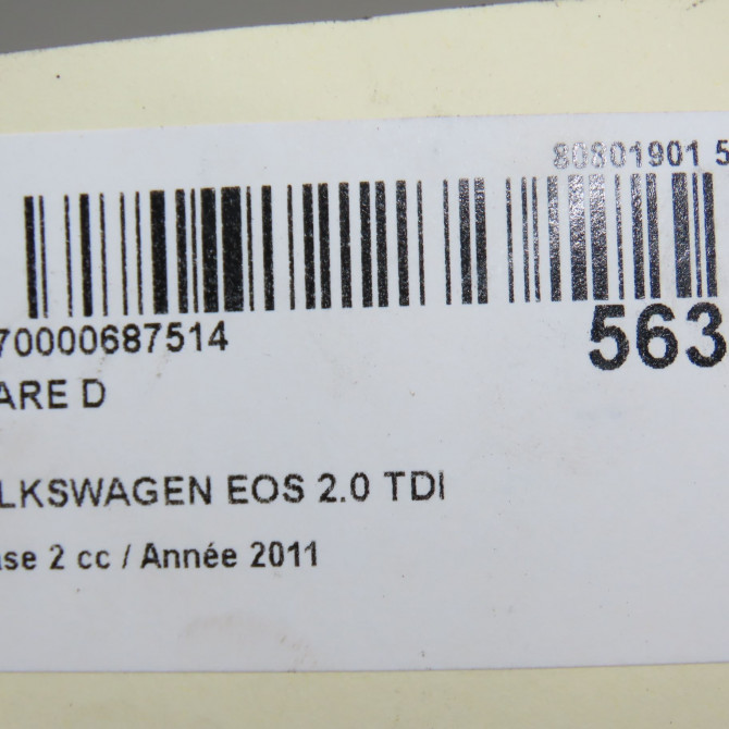Phare droit occasion VOLKSWAGEN EOS Phase 1 04-1995->04-1999 2.0 TDI 140ch 1Q1941754C 7