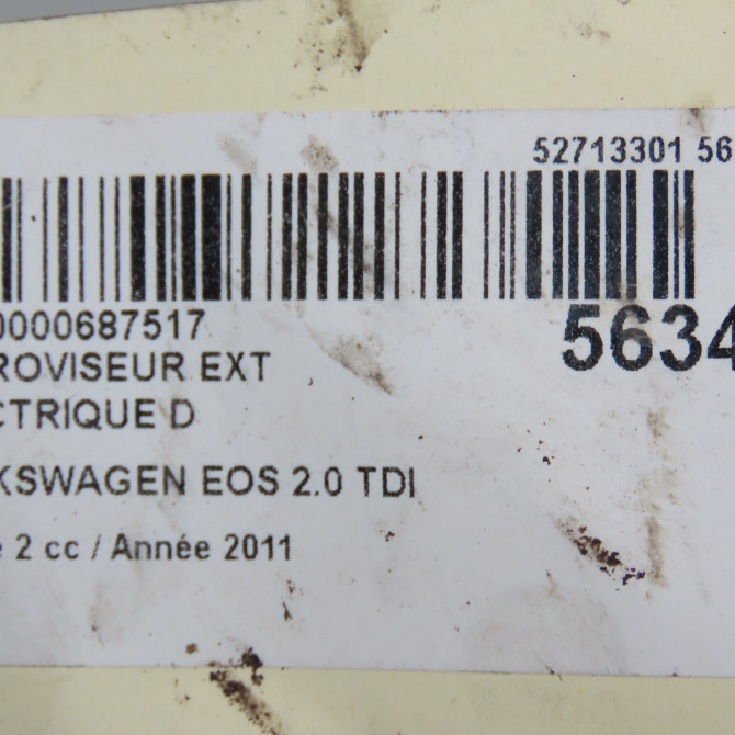 Retroviseur exterieur electrique droit occasion VOLKSWAGEN EOS Phase 1 04-1995->04-1999 2.0 TDI 140ch 1Q1857508BM9B9 6