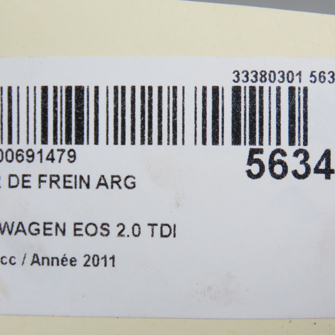 Etrier de frein arrière gauche occasion VOLKSWAGEN EOS Phase 1 04-1995->04-1999 2.0 TDI 140ch 1K0615423J 6