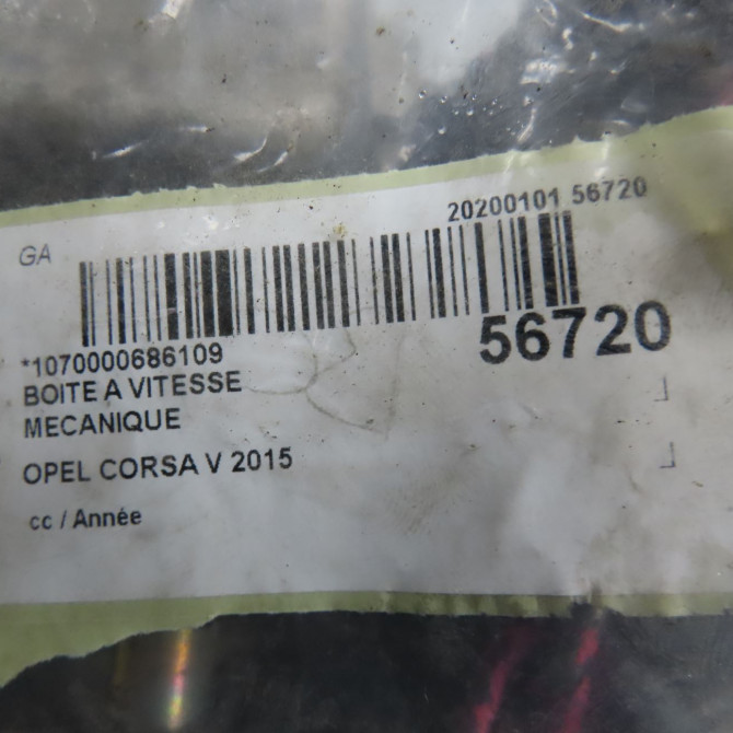 Boîte à vitesse mecanique occasion OPEL CORSA V 24579784 6