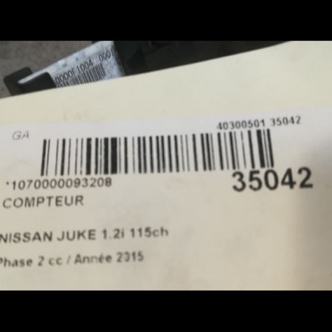 Compteur occasion NISSAN JUKE Phase 2 03-2014->... 1.2i 115ch 24810BV46C 3