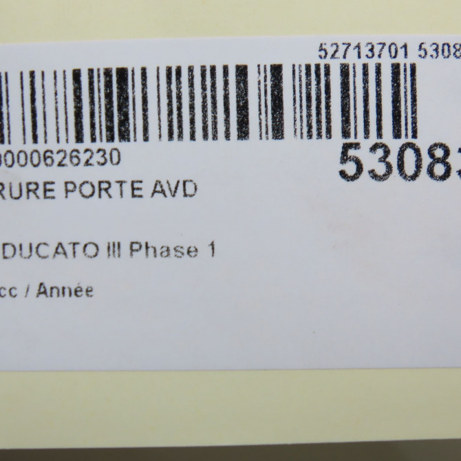 Serrure porte avd occasion FIAT DUCATO III Phase 1 06-2006->10-2014 1393819080 8