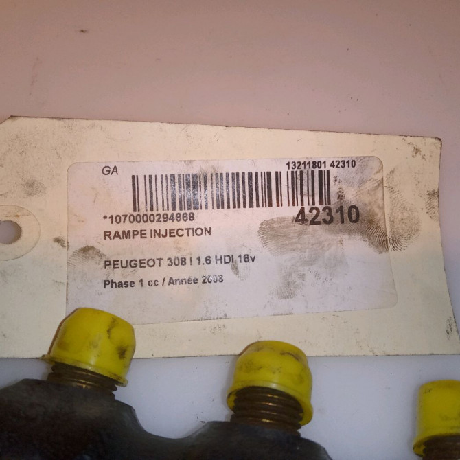 Rampe injection occasion PEUGEOT 308 I Phase 1 09-2007->03-2011 1.6 HDI 16v 110ch 1570G2 6