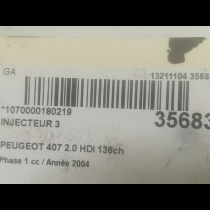 occasion PEUGEOT 407 Phase 1 04-2004->07-2008 2.0 HDI 136ch 1980J6 3