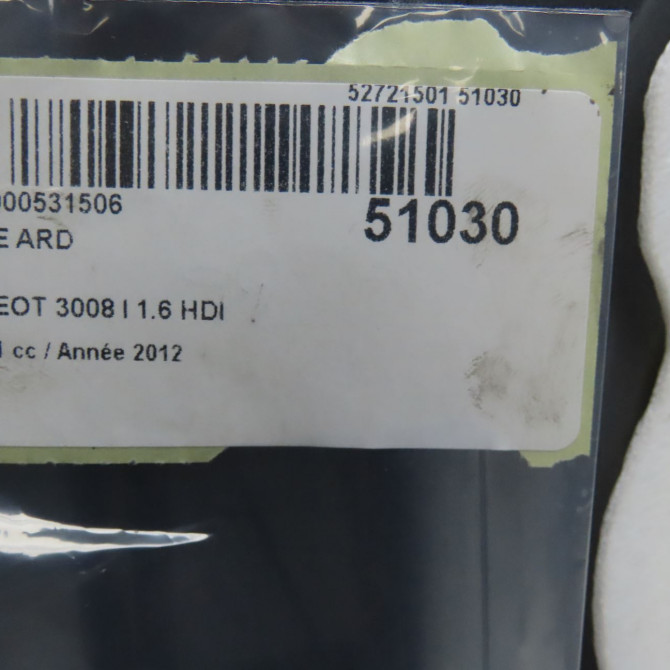 Porte arrière droite occasion PEUGEOT 3008 I Phase 1 04-2009->12-2013 1.6 HDI 112ch 9008V4 4