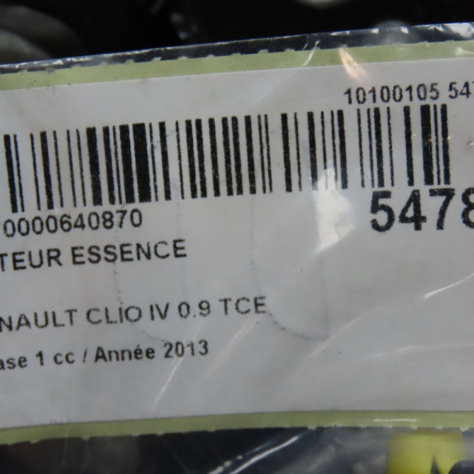 Moteur essence occasion RENAULT CLIO IV Phase 1 07-2012->... 0.9 TCE 90ch 8201342064 7