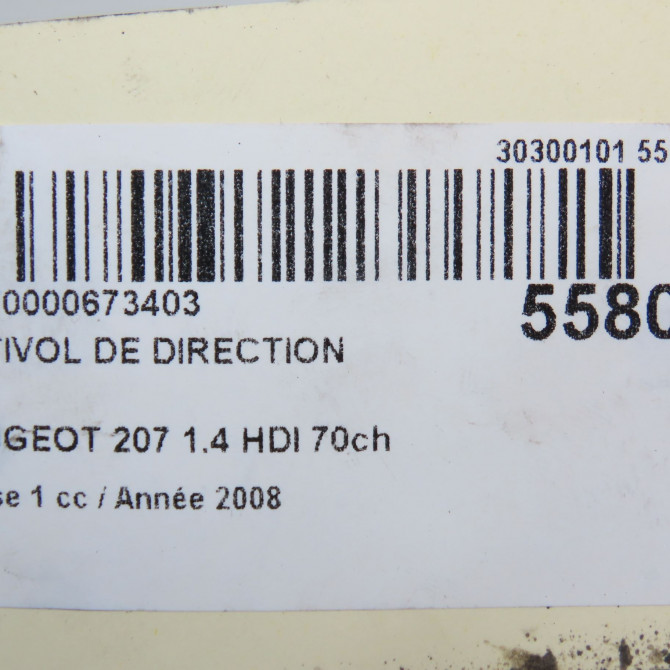 Antivol de direction occasion PEUGEOT 207 Phase 1 04-2006->06-2013 1.4 HDI 70ch 4162XT 4