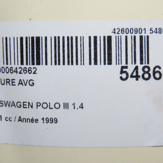 Ceinture avant gauche occasion VOLKSWAGEN POLO III Phase 1 10-1994->11-1999 1.4 60ch 6N4857705CB41 5