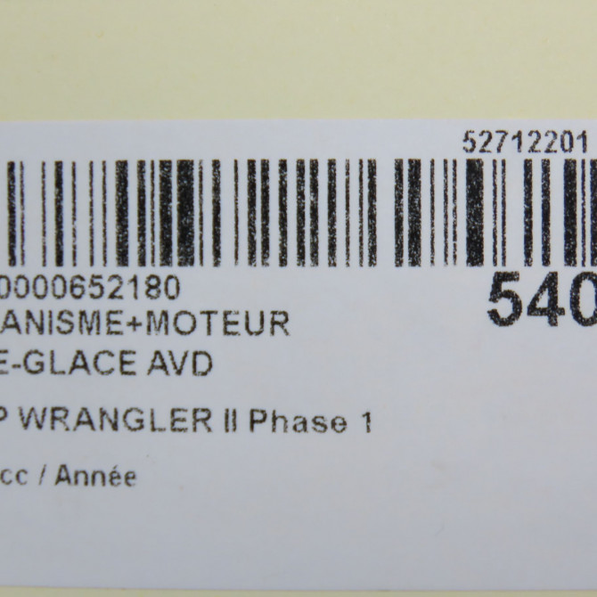 Mecanisme + moteur lève-glace avant droit occasion JEEP WRANGLER II Phase 1 04-2007->... K68301946AA 5