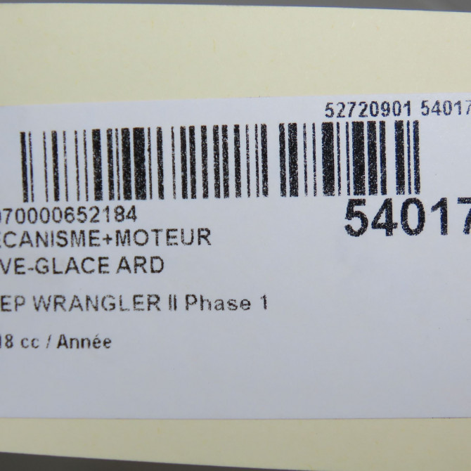 Mecanisme+moteur leve-glace ard occasion JEEP WRANGLER II Phase 1 04-2007->... K68301954AB 5