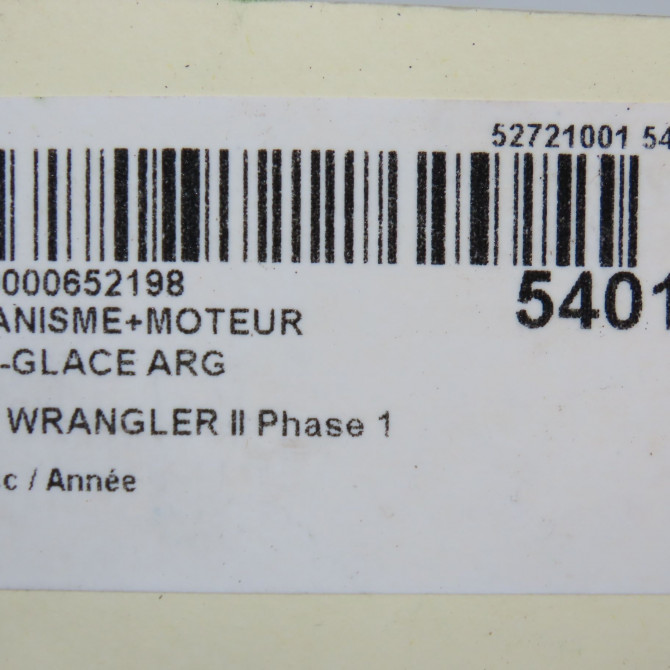 Mecanisme+moteur leve-glace arg occasion JEEP WRANGLER II Phase 1 04-2007->... K68301955AB 5
