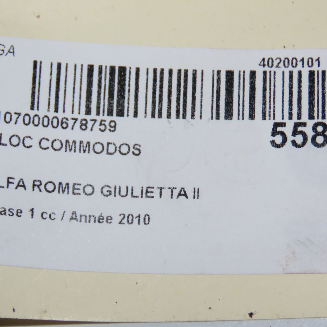 Bloc commodos occasion ALFA ROMEO GIULIETTA II Phase 1 03-2010->12-2013 1.6 JTDM 105ch 156148408 6