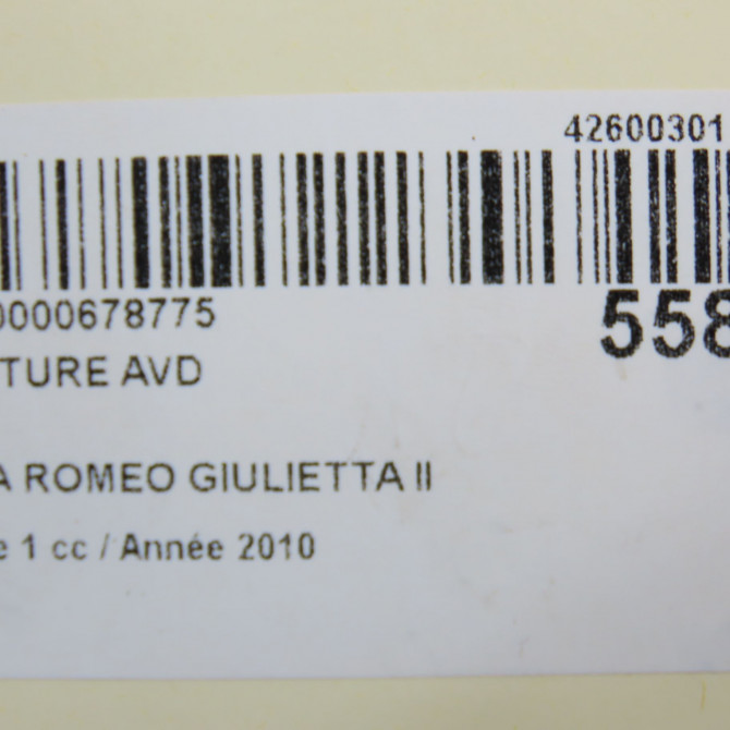 Ceinture avant droite occasion ALFA ROMEO GIULIETTA II Phase 1 03-2010->12-2013 1.6 JTDM 105ch 156101395 7