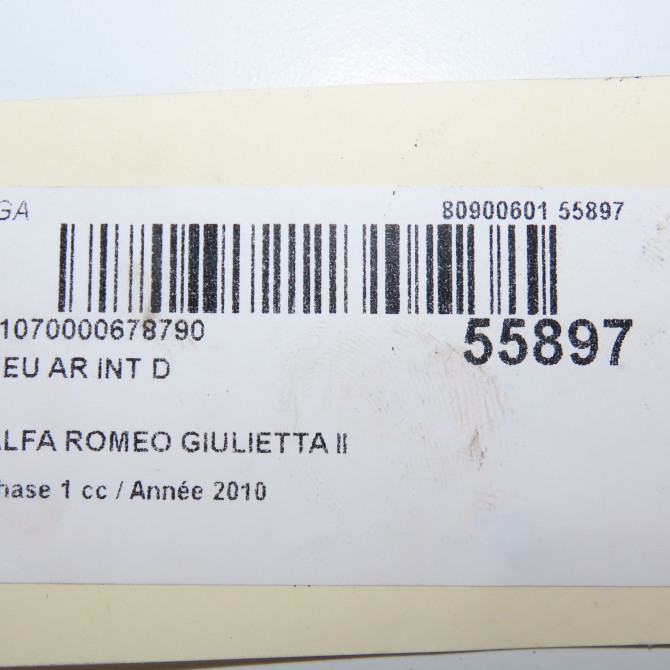 Feu arrière intérieur droit occasion ALFA ROMEO GIULIETTA II Phase 1 03-2010->12-2013 1.6 JTDM 105ch 50531132 5