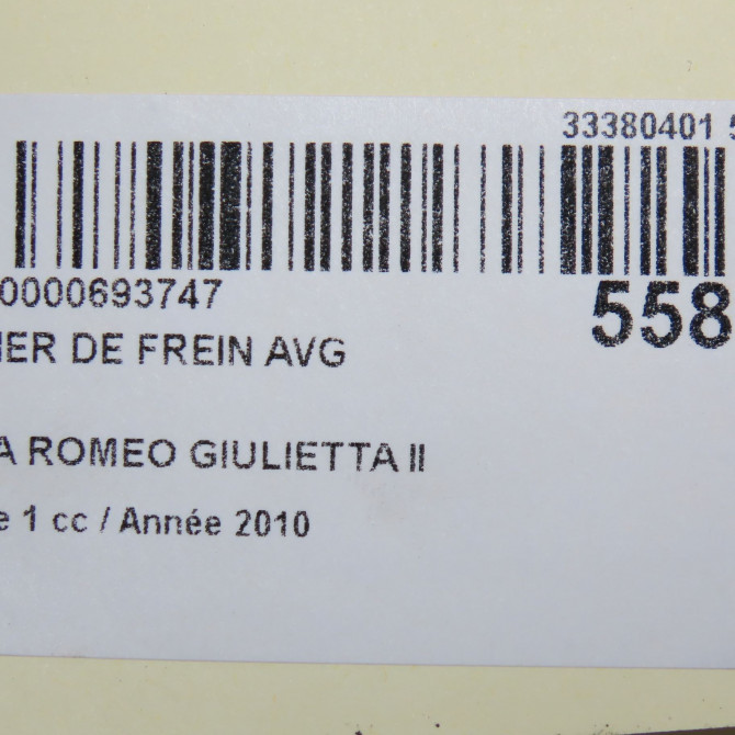 Etrier de frein avant gauche occasion ALFA ROMEO GIULIETTA II Phase 1 03-2010->12-2013 1.6 JTDM 105ch 77365611 7
