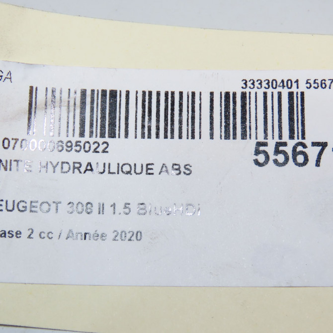 Unité hydraulique ABS occasion PEUGEOT 308 II Phase 1 04-1995->04-1999 1.5 BlueHDi 130ch 1637315680 6