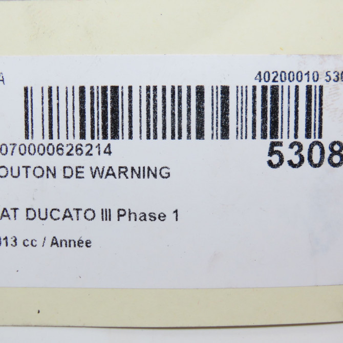 Bouton de warning occasion FIAT DUCATO III Phase 1 06-2006->10-2014 735533117 6