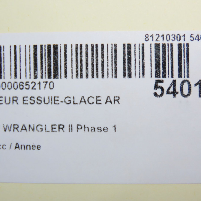 Moteur essuie-glace arrière occasion JEEP WRANGLER II Phase 1 04-2007->... K68362084AB 4